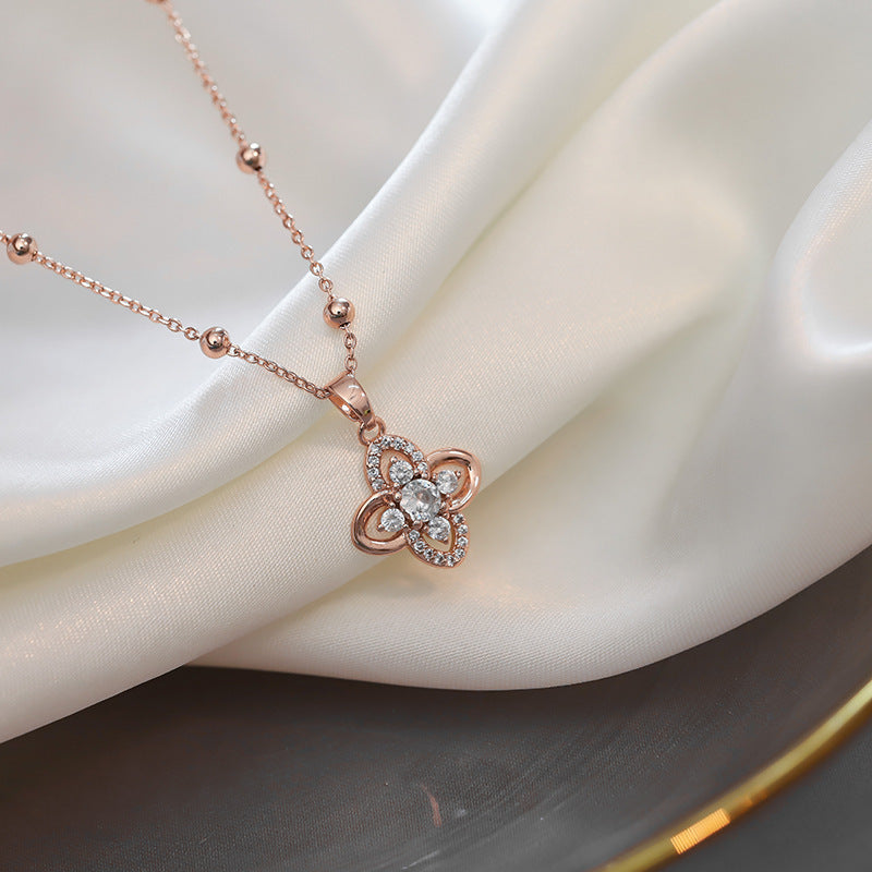 New Fashion Trending Cold Style Personalized Bow Sweet Geometry Necklace